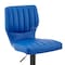 Armen Living Bardot Adjustable Height Blue Faux Leather Swivel Bar Stool LCBABABLBLUE - alternate 8